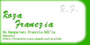 roza franczia business card